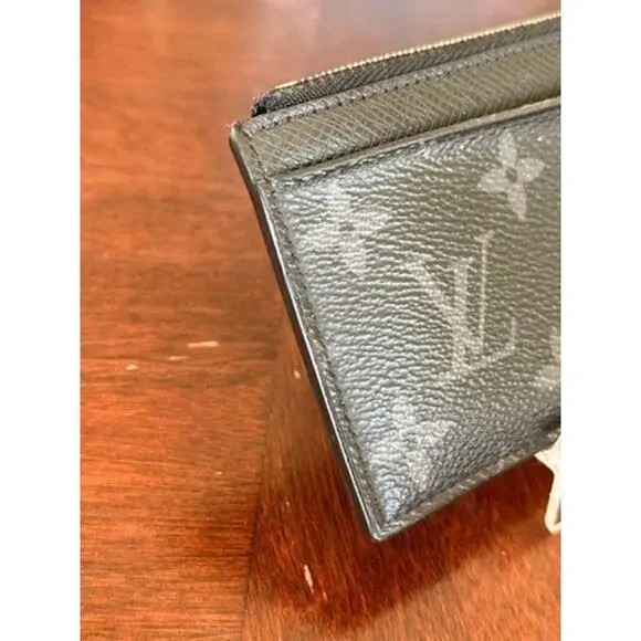 LOUIS VUITTON Coin Card Holder Wallet in Black Eclipse Monogram - Picture 4 of 11